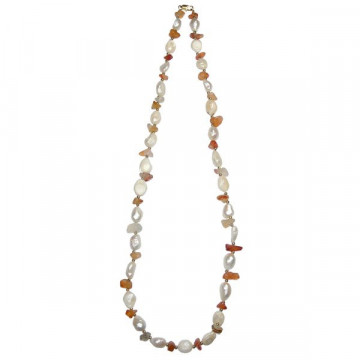 Pearl chip necklace. 70cm. Russian Amazonite.