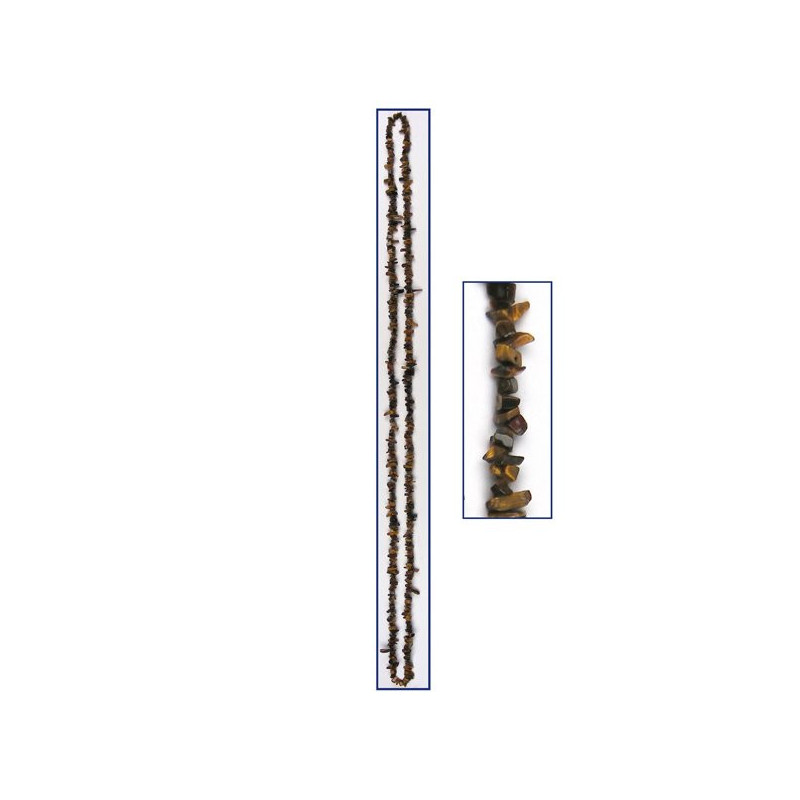 Small necklace with chip. 90cm. Tiger's Eye. Small necklace with chip. 90cm. Tiger's Eye.