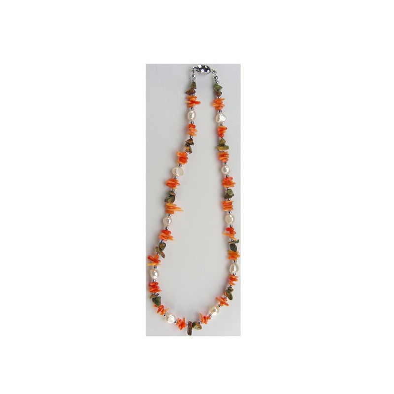 Silver pearl necklace. Model 14. Silver pearl necklace. Model 14.