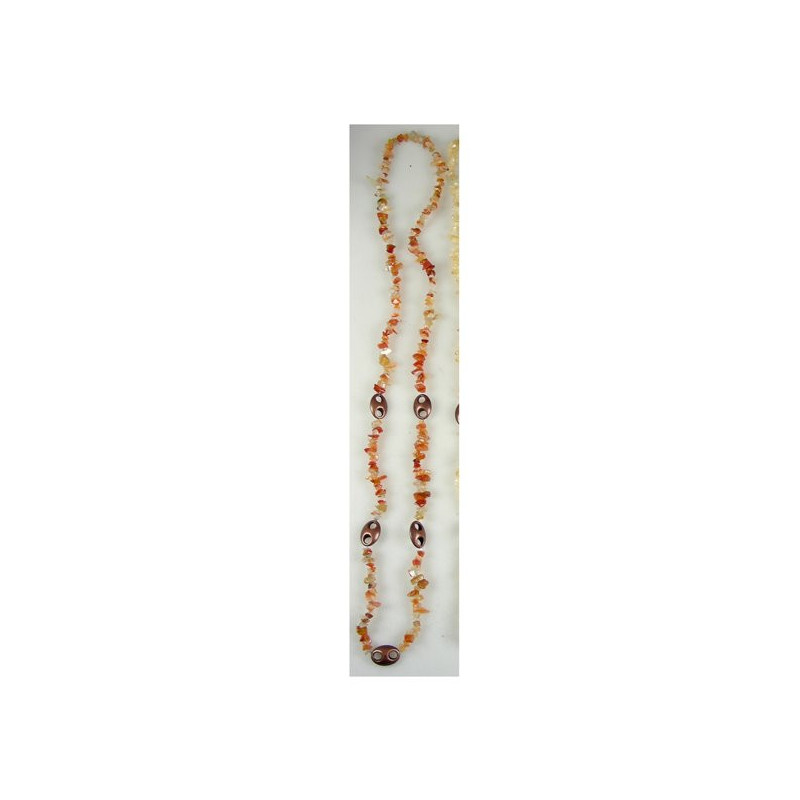Collar chip fornitura. 90cm. Modelo 03. Carneola. Collar chip fornitura. 90cm. Modelo 03. Carneola.