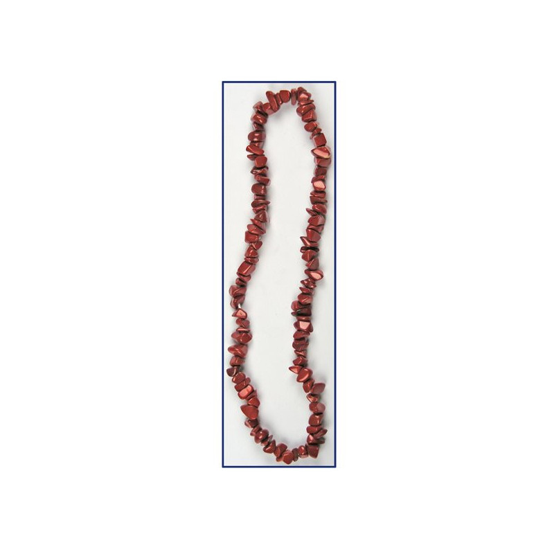 Elastic chip collar. 40cm. Red jasper. Elastic chip collar. 40cm. Red jasper.