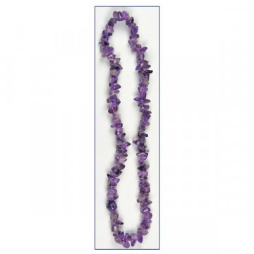 Elastic chip collar. 40cm. Amethyst.