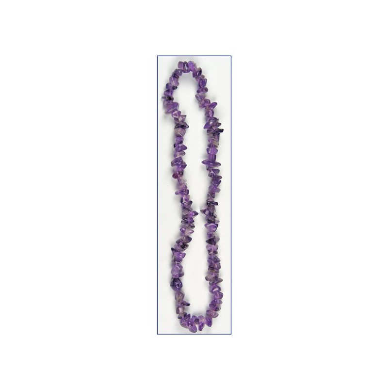 Collar chip elástico. 40cm. Amatista. Collar chip elástico. 40cm. Amatista.