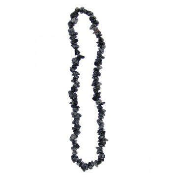 Elastic chip collar. 40cm. Obsidian. 