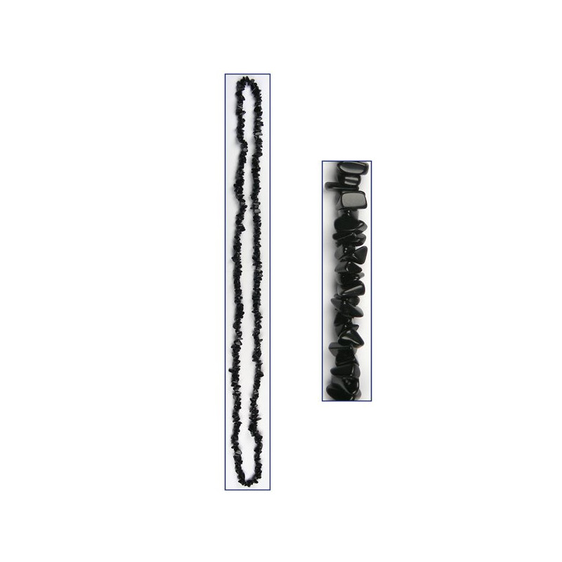 Chip necklace. 90cm. Onyx. Chip necklace. 90cm. Onyx.