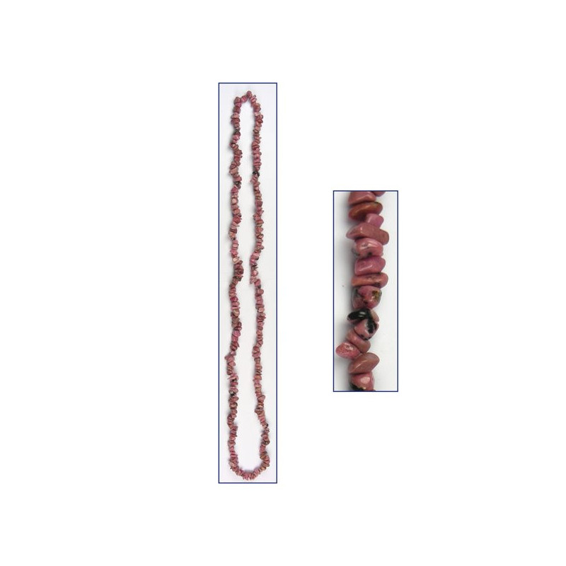 Chip necklace. 90cm. Rhodonite. Chip necklace. 90cm. Rhodonite.