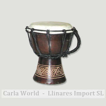 Instrumento tambor madera. 20 cm