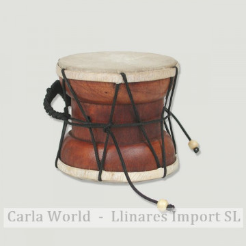 Instrumento tambor madera. 10 cm