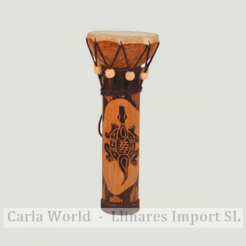 Instrumento tambor madera. 30 cm
