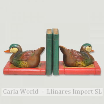 Suportes para Livros Madeira Patos 15x36cm