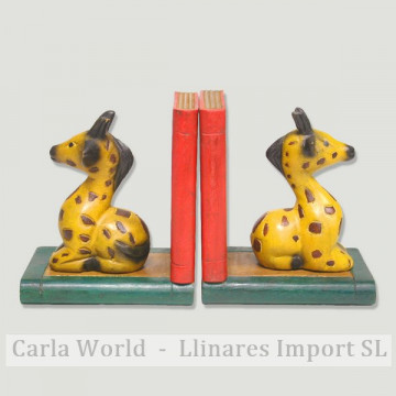 Suportes para Livros Madeira Girafa 18x31cm