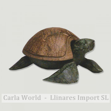 Cenicero tortuga verde/azul 30cm