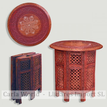 Mesa red. madera india 45cm