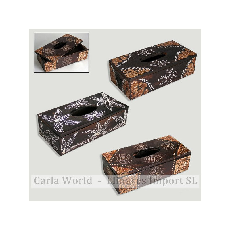 Caja madera pañuelos. 24X12x7 cm Caja madera pañuelos. 24X12x7 cm
