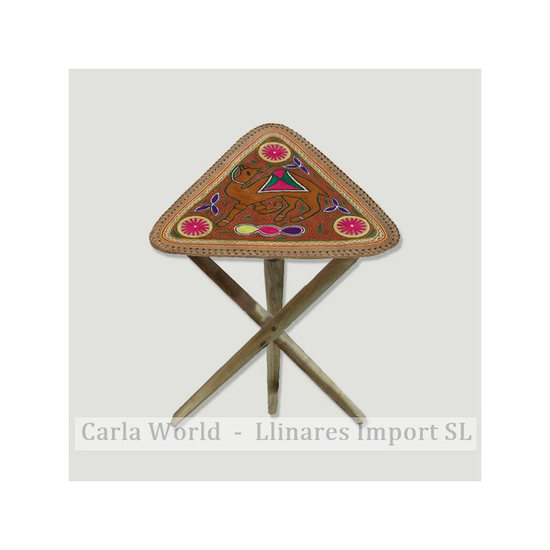 Taburete mad piel bord. mod.01 45cm Taburete mad piel bord. mod.01 45cm