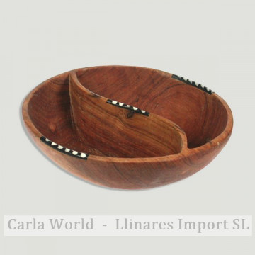 Bowl madera hueso. 20 cm
