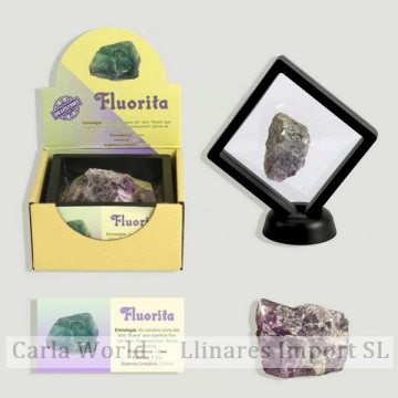 Authentic mineral collection. FLUORITE. Silicone frame