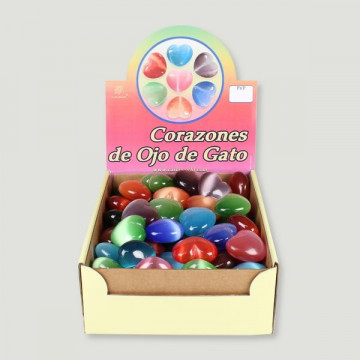 CORAZONES DE OJO DE GATO. Colores surtidos
