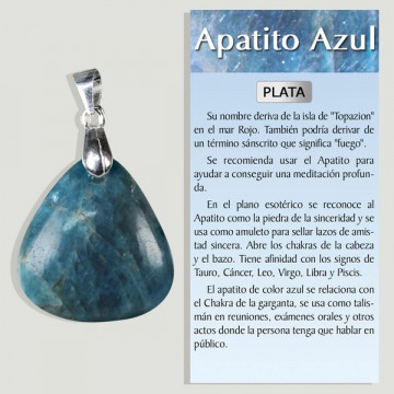 APATITE BLEUE. Pendentif en...