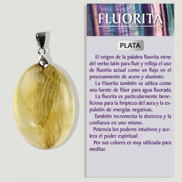 FLUORITE JAUNE. Pendentif...