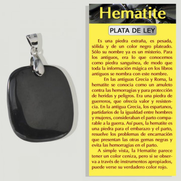 HEMATITE. Colgante PLATA....