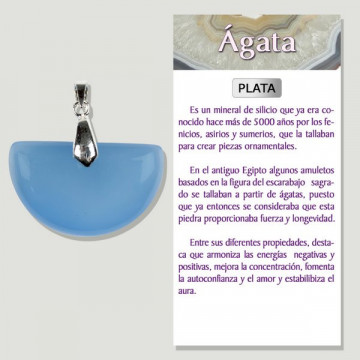 AGATE BLEUE. Pendentif en...