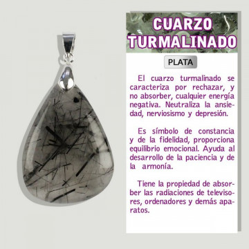 TOURMALINED QUARTZ. SILVER...