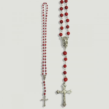Red Bamboo stone rosary