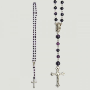 Lilac Agate stone rosary