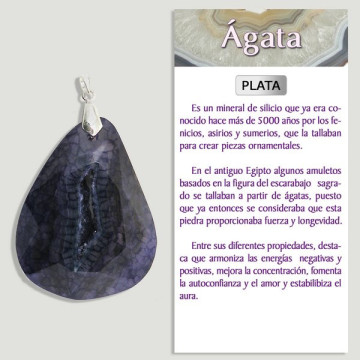 AGATE GÉODE LILAS....