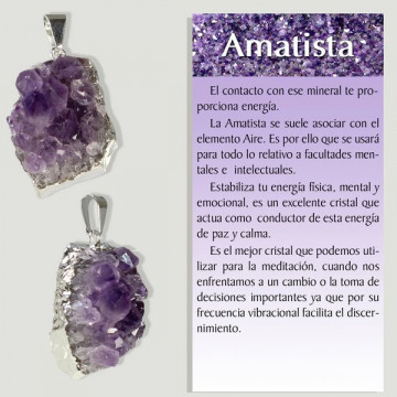 AMÉTHYSTE DRUSY. Pendentif...