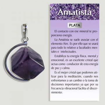 AMETHYST. Silver Pendant....