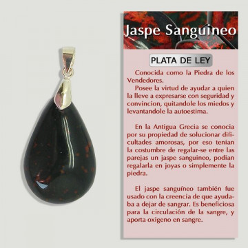 JASPE SANGUINEO. Colgante...