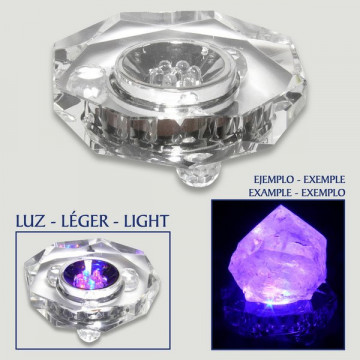 Octagonal light glass base....