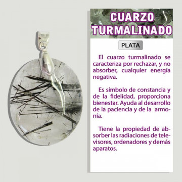 TOURMALINED QUARTZ. Silver...