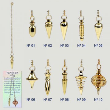 Péndulo metal dorado. Modelos