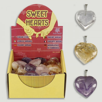 SWEET HEARTS. Mineral pendant.