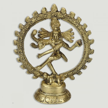 Natraj brass round base. 9X11cm.