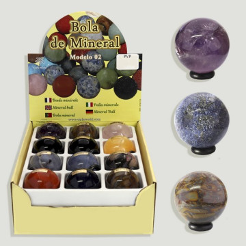 BOLA DE MINERAL. Bola mineral surtido. Modelo 02. 45/50mm. 