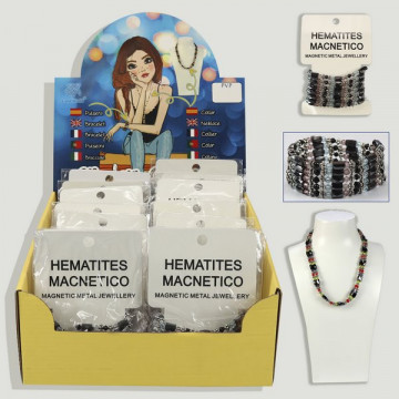 HEMATITA. Colar/pulseira com tira magnética de hematita