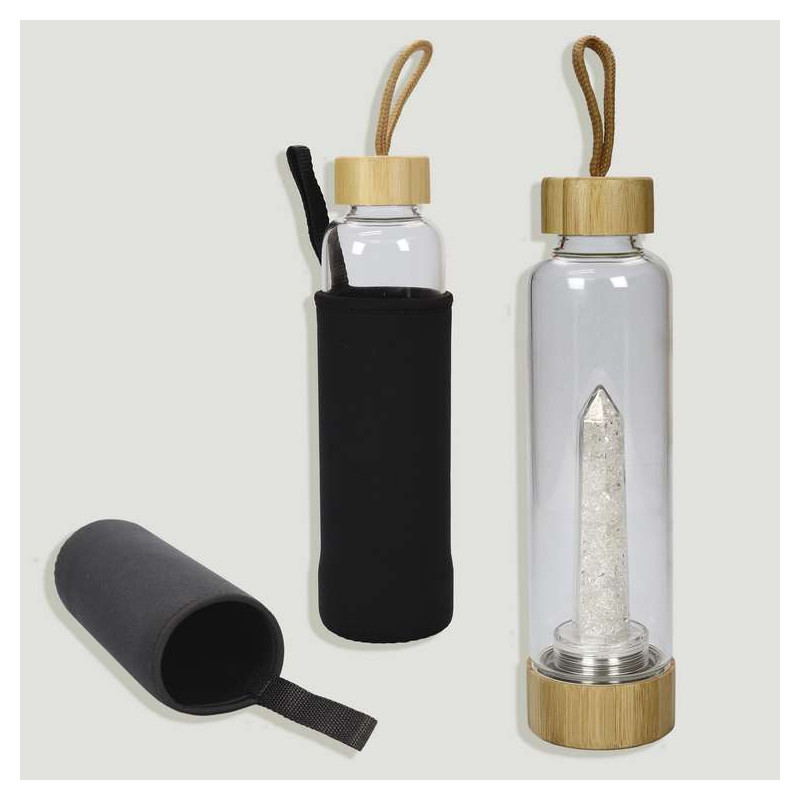 Chip Crist.Bouteille Roca Bouchon en bambou. 25x6cm. Chip Crist.Bouteille Roca Bouchon en bambou. 25x6cm.
