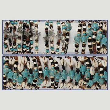 GANCHO 38. Pulsera cuero/cordón surtido. 