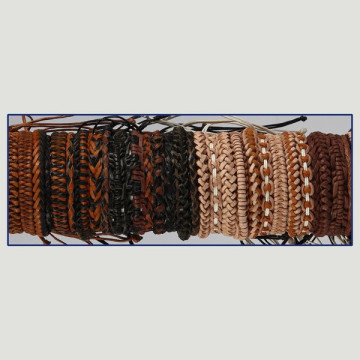 GANCHO 39. Pulsera cuero/cordón surtido. 