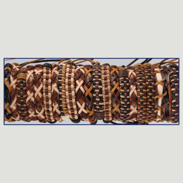 GANCHO 48. Pulsera cuero/cordón surtido. 