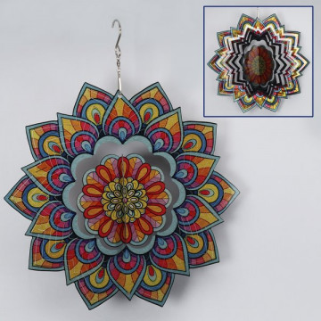Steel spinner. 3D Mandala Flower. 25cm.