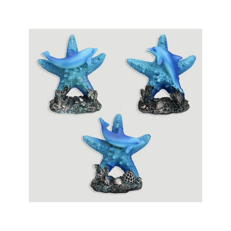 Resin dolphin in starfish. 9.5x9.5cm Resin dolphin in starfish. 9.5x9.5cm