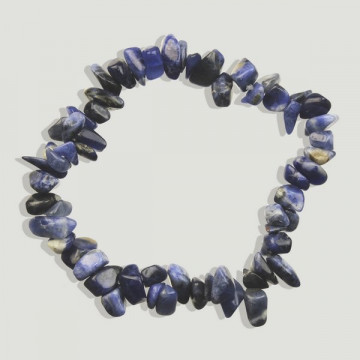 Crochet 7. Bracelet à puce. Minéral Sodalite.