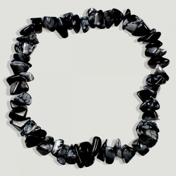 Hook 9. Chip bracelet. Mineral Nevada Obsidian.