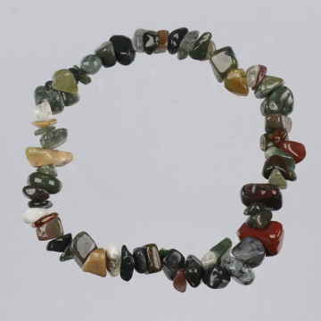 Gancho 12. Pulsera Chip. Mineral Jaspe Indio. 