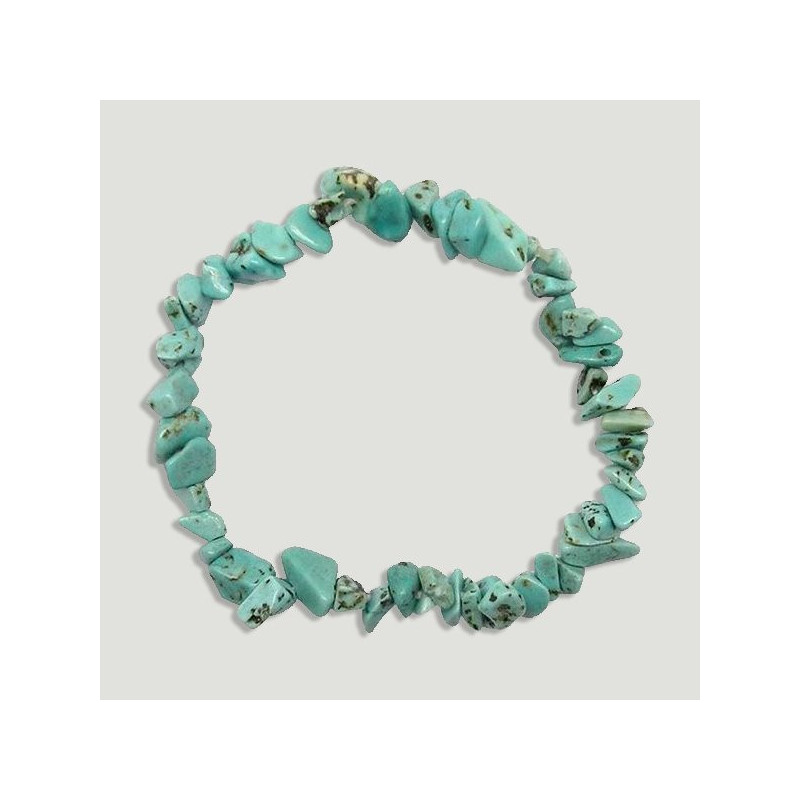 Gancho 13. Pulsera Chip. Mineral Howlita Turquesa. Gancho 13. Pulsera Chip. Mineral Howlita Turquesa.